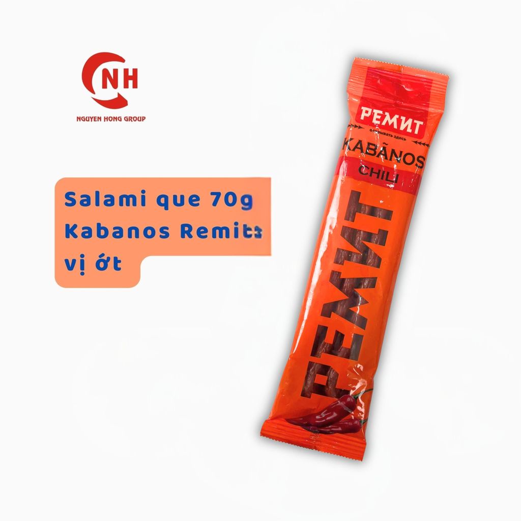 Salami xúc xích que Kabanos vị ỚT 70g Remit nhập khẩu Nga Ăn Vặt Food