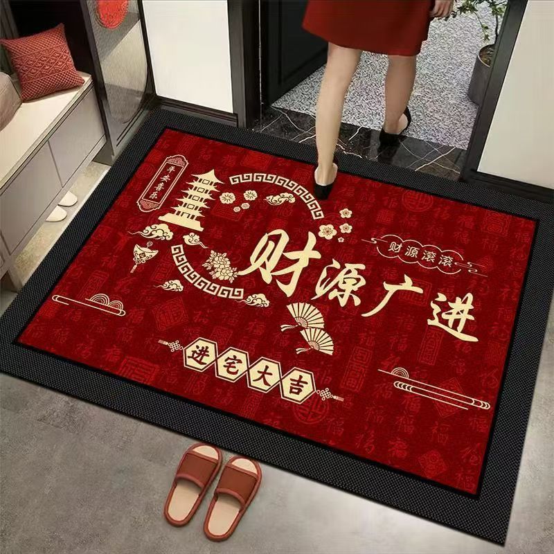Phong Cách Trung Hoa Lễ Hội Thảm Pha Lê Đỏ Nhung, Thảm Sàn Phòng Khách Lối Vào, Chống Trơn Trượt