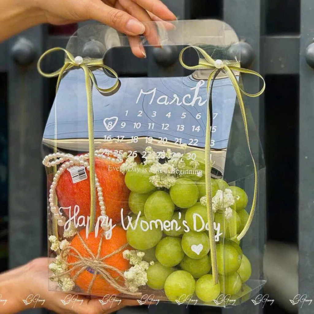 [hỏa tốc hcm] Hộp Mica In Lịch Dày, Dạng mica Trong Suốt Làm Hộp Qùa Tặng,Túi Mica Lịch ANGIHOME