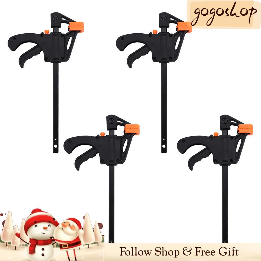 Gogoshopp 4 thanh kẹp 4 inch F Kẹp nhanh Ratchet được làm bằng chất liệu hợp kim nhôm và nhựa Chắc chắn, bền khi sử dụng