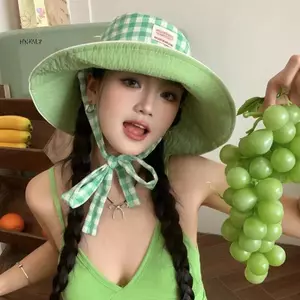 Mũ Bucket Hat Hai Mặt Có Dây Buộc - Phù Hợp Mặc Ngoài Trời Mùa Hè - Màu Sắc Tương Contrast Ngọt Ngào