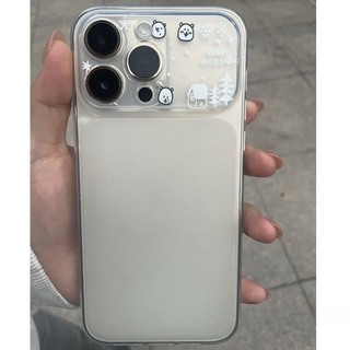 Dễ Thương Tuyết Cảnh Gấu Trường Hợp Điện Thoại Cho iPhone 17 16 15 14 13 12 11 Pro Max X XR XS Max