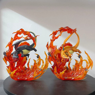 20cm Pokemon Pocket Monsters Battle Charizard Tỉ Lệ 1 / 20 PVC Hình