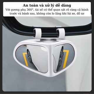 Gương hỗ trợ lái xe an toàn xoay 360 độ cho ô tô Hỗ trợ đảo chiều / Quan sát bánh xe،Góc nhìn rộng, giảm điểm mù
