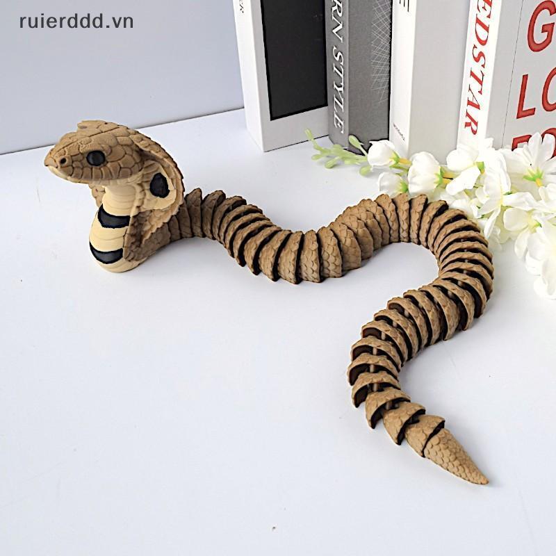 # ruierdd # Tượng King Cobra in 3D Mô hình thực tế Mô hình thực tế Đồ trang trí rắn Đồ trang trí để bàn.