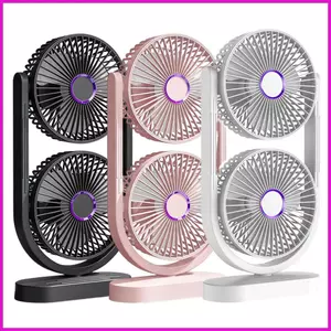 Quạt Để Bàn Di Động Hai Đầu Yên Tĩnh Sạc Mùa Hè Chạy Bằng Pin Quạt Di Động Cho Căn Hộ Phòng Ngủ Sống lyuvn