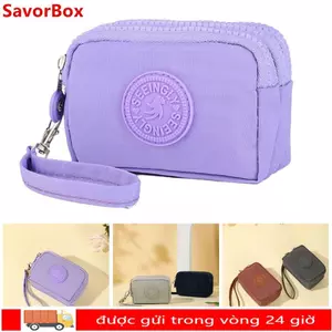 Túi đựng tiền xu SAVORBOX, Ví đựng thẻ có dây kéo, Ví dung tích lớn ba lớp chống nước phổ thông ID ngân hàng Chìa khóa thẻ tín dụng Tai nghe