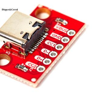 DIAPER & CORED 1Pc USB 3.1 Loại C Kết Nối 16 Chân Nữ Soet Receptacle Adapter Sang Dây Hàn Cáp 16 Chân Hỗ Trợ PCB Board YTH