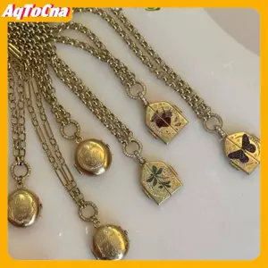 AqToCna Mặt Dây Chuyền Thép Không Gỉ Có Thể Điều Chỉnh, Sơn In Hình Trái Tim, Phù Hợp Với Áo Len