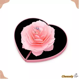 Hộp nhẫn hoa hồng CHEESELY Hộp trang sức sáng tạo Hộp nhẫn được thiết kế đặc biệt