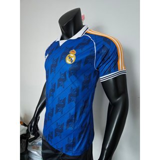2026 – 27 Áo đấu phiên bản cầu thủ thông thường của Real Madrid (Xanh dương) – Vải Jacquard cao cấp, Cá nhân hóa với tên & số của bạn, Có sẵn S – 2XL