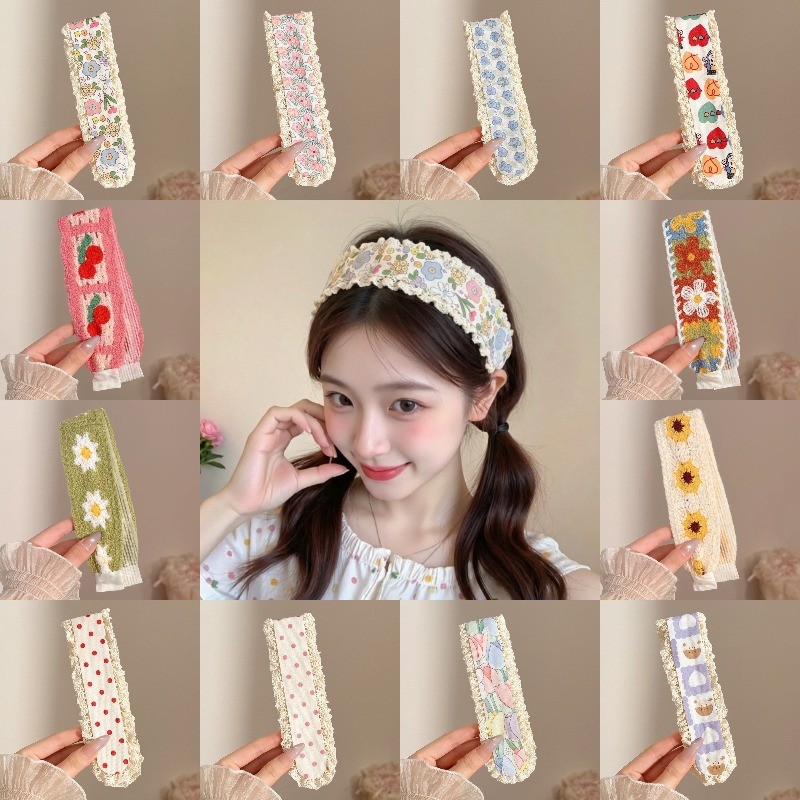 Băng Đô Miếng Dán Tóc Velcro Magic Dán Hoa Dễ Thương Thời Trang Hàn Quốc - Phụ Kiện Tóc