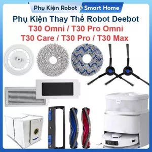 Phụ Kiện Thay Thế Robot Deebot T30 Omni, T30 Pro Omni, T30 Care, T30 Pro, T30 Max, Chổi Cạnh, Bộ Lọc, Túi Bụi & Giẻ Lau