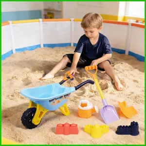 Bộ Đồ Chơi Đi Biển 7 Miếng Di Động Tương Tác Sáng Xe Đẩy Xẻng Cát Đồ Chơi Bộ Xây Dựng Cho Tiệc Gia Đình saixit2vn