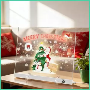 Bảng LED Chạy Bằng USB Khô Tẩy Giáo Dục Bật Sáng Lên Bảng Vẽ Cho Trẻ Em Viết Truy Tìm Doodle Tranh sonlekvn