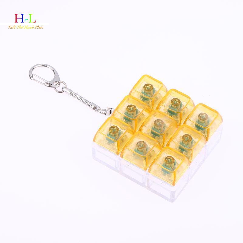 HL 9 Phím Ngón Tay Bàn Phím Mũ Giảm Căng Thẳng Đồ Chơi Nút Keycap Móc Khóa Bàn Phím Cơ Nút Giảm Căng Thẳng Đồ Chơi LMWU