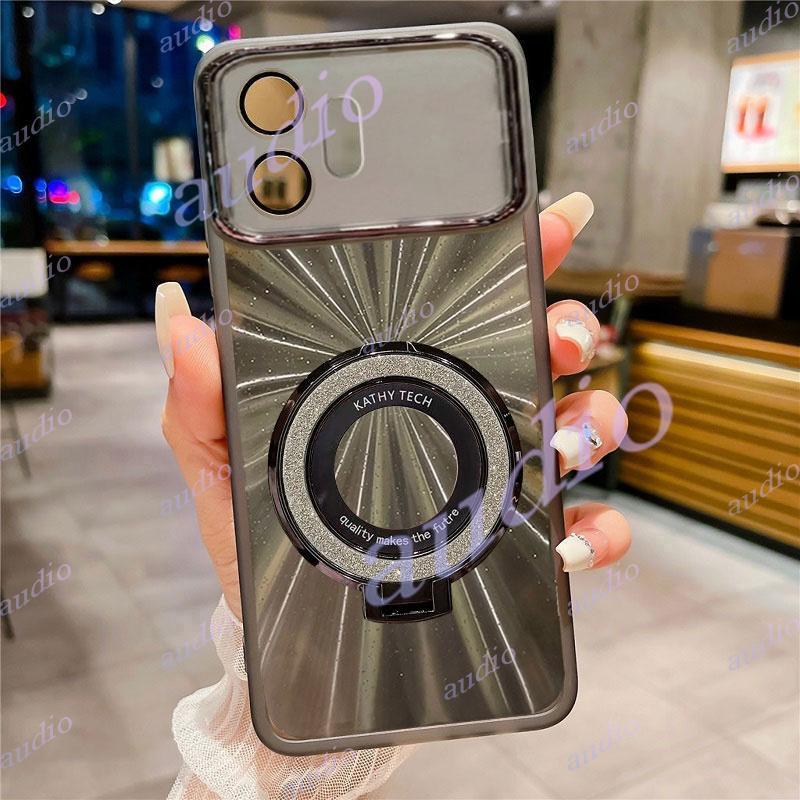 HONOR 600 5G Sang Trọng Gradient Bling Long Lanh Nhẫn Giá Đỡ Ốp lưng Honor 600 Pro Smart 600Pro Honor600 Pro 5G Với Full Camera Ống Kính Bảo Vệ Từ Tính Giá Đỡ Mặt Sau