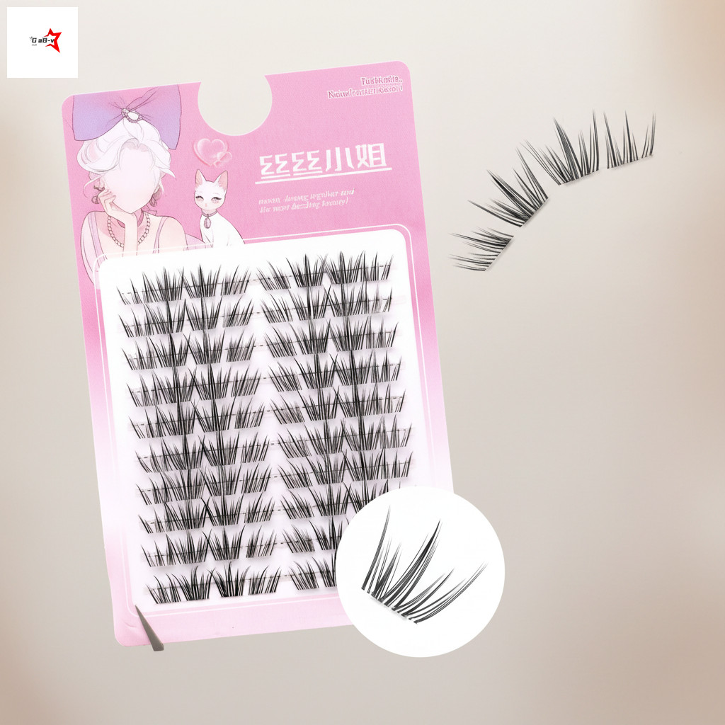Handmade C Curl Lông Mi Giả Sợi Đen 8-12mm Chiều Dài Hỗn Hợp Tự Nhiên Tìm Tiệc Trang Điểm Hàng Ngày