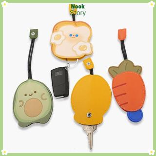 Túi đa năng NOOKSTORY da PU kéo khóa, sức chứa lớn cho chìa khóa xe máy/ô tô