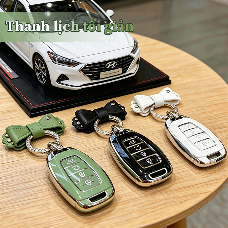 Ốp Chìa Khóa TPU Cao Cấp Cho Xe Accent 2022-2026, Elantra 2021-2026 - Chống Trầy, Bảo Vệ Smart Key