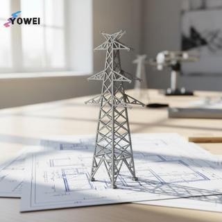 YOWEI 1 Cái 1: 100 / 1: 200 ABS Tháp Điện Áp Cao Mô Hình Đường Sắt Tàu Cát Bàn Bố Trí Cảnh Đồ Chơi Lắp Ráp Mô Hình Mini Tháp Điện VN