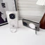 Dành Cho Huawei Mate X7 X6 X5 X3 Honor Magic V5 V3 V2 Ốp Lưng Đôi Bản Lề Da Mờ Trong Suốt Cứng PC 360° Vỏ bọc chân đế xoay
