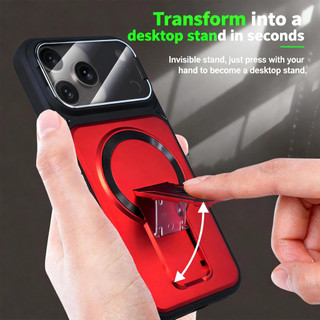 Ốp điện thoại đa chức năng, bảo vệ ống kính, giá đỡ ẩn, thích hợp cho iPhone 11, vỏ iPhone 13, từ tính, mẫu mới, iPhone 11 / iPhone 12ProMax / iPhone13 ProMax / iPhone16ProMax / iPh