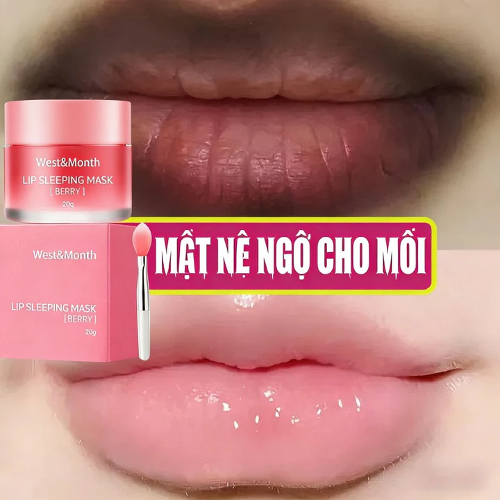 Mặt nạ ngủ ủ môi cấp ẩm làm mềm môi giúp giảm thâm môi
