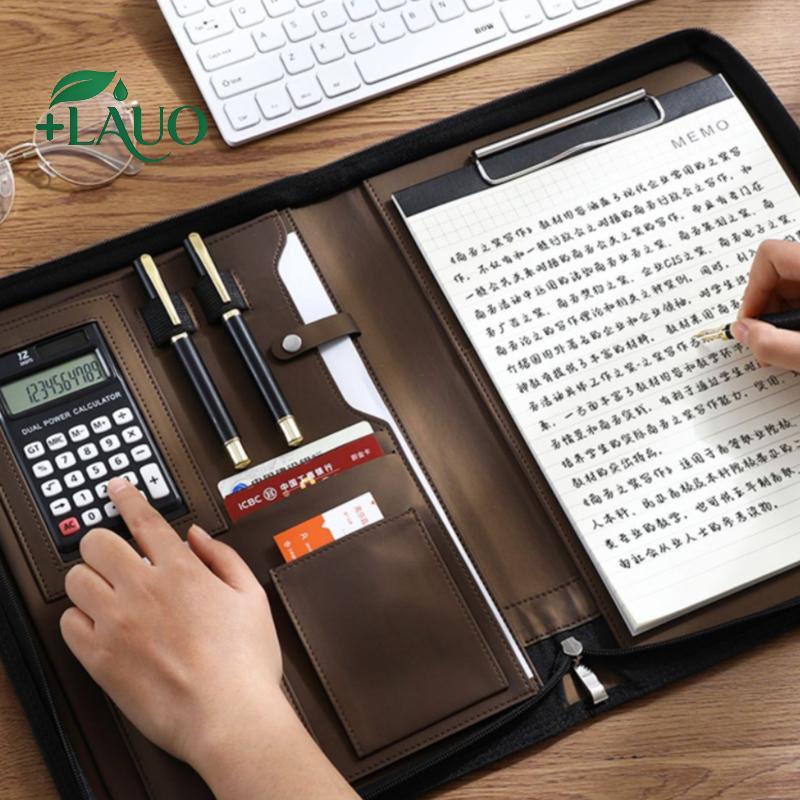 Springevenstar Đa Năng A4 / A5 Da PU Danh Mục Đầu Tư Dành Cho Người Tổ Chức Tài Liệu Túi Có Dây Kéo Có Máy Tính Bút Người Đàn Ông Viết Cặp Văn Phòng Springevenstar