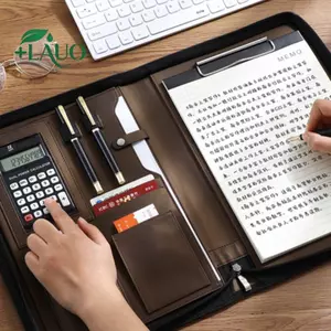 Springevenstar Đa Năng A4 / A5 Da PU Danh Mục Đầu Tư Dành Cho Người Tổ Chức Tài Liệu Túi Có Dây Kéo Có Máy Tính Bút Người Đàn Ông Viết Cặp Văn Phòng Springevenstar