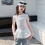Bé Gái Phiên Bản Hàn Quốc Xù Áo Thun Tay Ngắn Mùa Hè Trẻ Em Cổ Tròn Slim-Fit Top