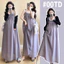 Bộ đồ bà bầu voan phiên bản Hàn Quốc kèm áo cardigan