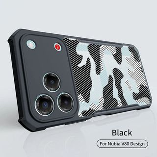 Ốp Điện Thoại Acrylic Cho Nubia V80 Max Ốp Lưng Nubia V80 V70 Design V80 Pro V70 Max Sang Trọng Siêu Mỏng Khung Đen Chống Rơi Chống Trầy Xước Vỏ Bảo Vệ i01-05