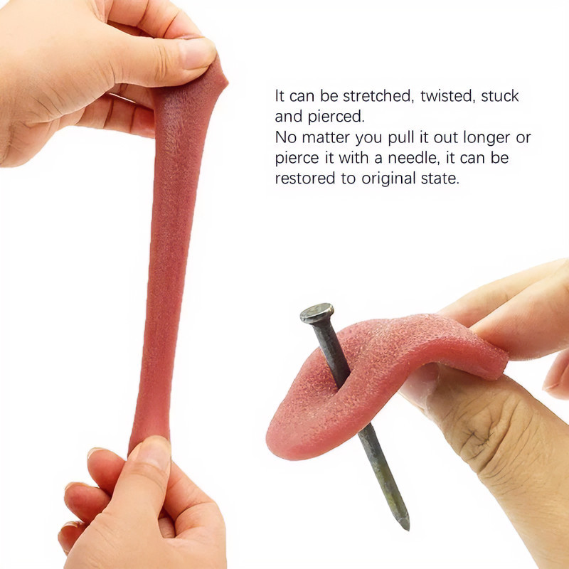 【COD】Lưỡi giả silicone mềm tự nhiên, tạo hiệu ứng hài hước, troll bạn bè trong các bữa tiệc sinh nhật và dã ngoại.