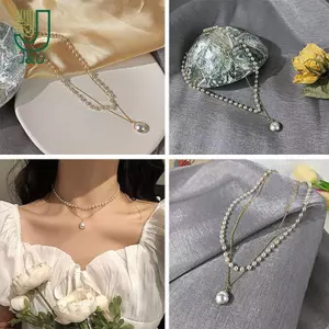 Dây Chuyền Chocker Ngọc Trai Hai Lớp, Phù Hợp Làm Quà Tặng Thời Trang