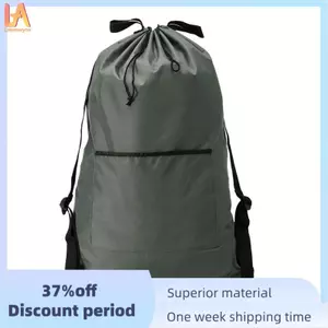 Ba lô đựng đồ giặt lớn có dây đeo vai, Cửa túi giặt hạng nặng lớn có móc, Túi giặt 1 tốt cho ký túc xá hoặc du lịch có dây kéo dưới cùng