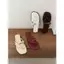 TT 2026 Mùa Hè Phong Cách Mới Khóa Kim Loại Mũi Vuông Phẳng Flip-Flops Đế Mềm Giày Sandal Mũi Mở