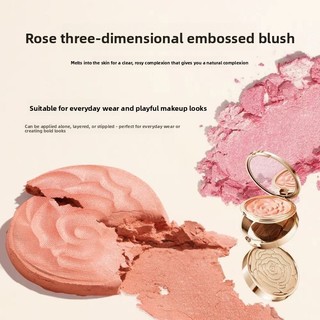 LUOLIKA Hoa Hồng Cánh Hoa Highlighter Blush Trang Điểm Khỏa Thân Lâu Dài Làm Sáng Tự Nhiên Matte Finish