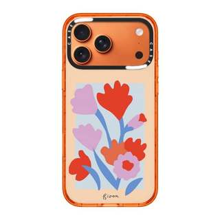 CASECASE X Thẻ Hoa Cam / Đỏ / Perri Bộ Sưu Tập Kẹo Tím Màu Trong Suốt Cứng Từ Tính Hút Tác Động Dành Cho Apple IPhone 13 14 15 16 17Pro Max Plus Có Hộp