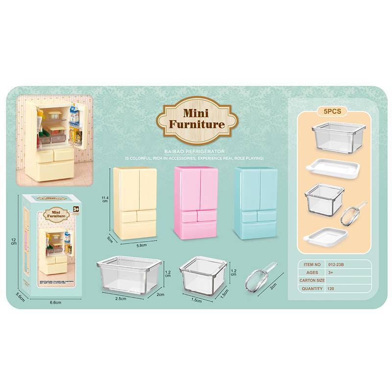 CMinYP Nhựa Thu Nhỏ Tủ Lạnh Mô Phỏng Mini Cửa Đôi Tủ Lạnh Mô Hình Thủ Công Nội Thất Nhà Búp Bê Phụ Kiện Vinh Quang