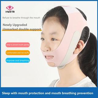 HWETR Trẻ Em Ngủ Chống Mở Miệng Ngăn Ngừa Mở Miệng Băng Mặt Chữ V Mặt nạ Làm Thắt Da Chỉnh Sửa Thói quen Ngủ Trẻ Em