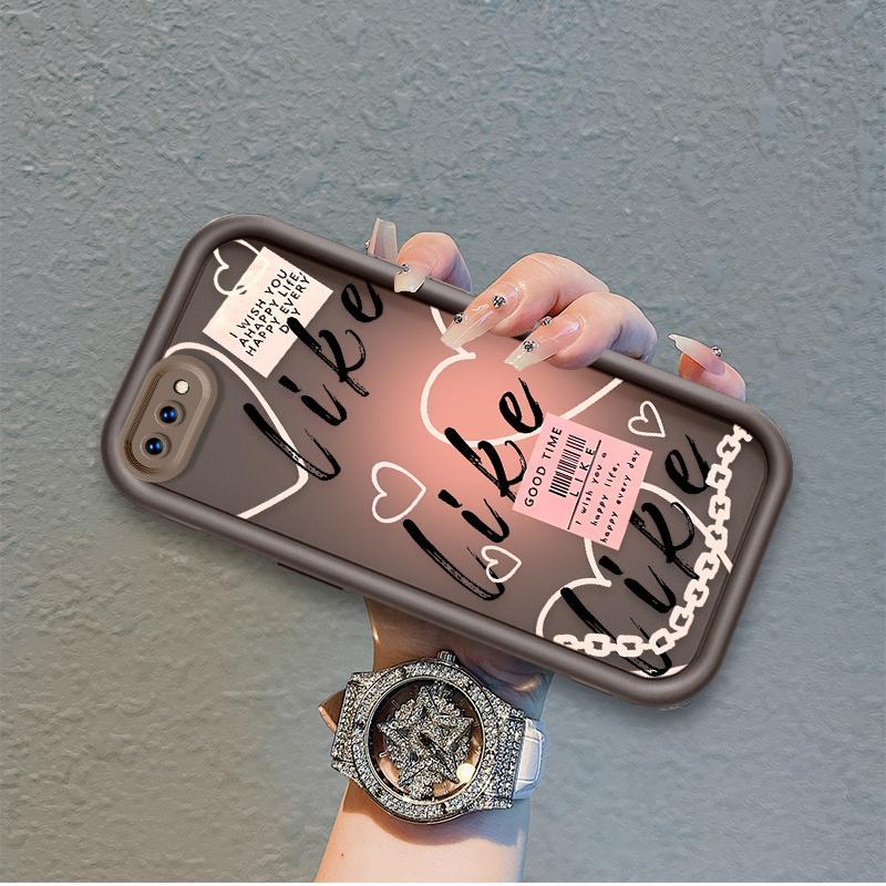 Ốp Lưng Cho OPPO A3S A12E Phim Hoạt Hình Silicon Điện Thoại Thông Minh Mềm TPU Như Âm Nhạc Cô Gái Mắt Thiên Thần Chống Sốc Ốp Lưng
