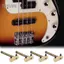 toyuvn Mingzhe Đàn Guitar Điện Bass Cầu Yên Ngựa Thay Thế Kim Loại Bóng Phụ Kiện Nhạc Cụ Cho Người Chơi Guitar (Đen)