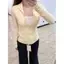Quần áo chống nắng màu vàng kem Slim-fit dành cho nữ 2026 Phong cách mới Cổ đứng chống nắng Quần áo Ice Silk Yoga Quần áo F