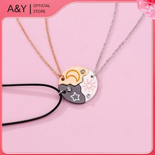 A & Y Mặt Dây Chuyền Mặt Trời và Trăng Sao - Quà Tặng BFF Thời Trang