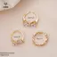 Nhẫn nơ zircon hình trái tim hồng, style Boho K-pop Y2K cổ điển, phù hợp làm quà tặng