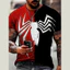 Áo thun unisex Marvel Spider-Man họa tiết 3D, tay ngắn cổ tròn