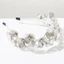 SMILE Flower Headband, Trang Sức Đảng Mũ Cô Dâu Băng Đô, Màu Vàng Công Nghiệp Nặng Hoa Tóc Bóng Đảng