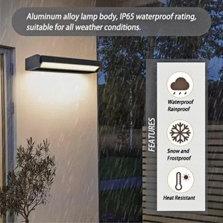 AIMI Đèn Tường Chống Nước Ngoài Trời Hàng Rào Sân Hiên Treo Tường Và Chiếu Sáng Hiên Nhà Chất Liệu Nhôm Phiên Bản Dây Có Dây Góc Chùm Tia Có Thể Điều Chỉnh