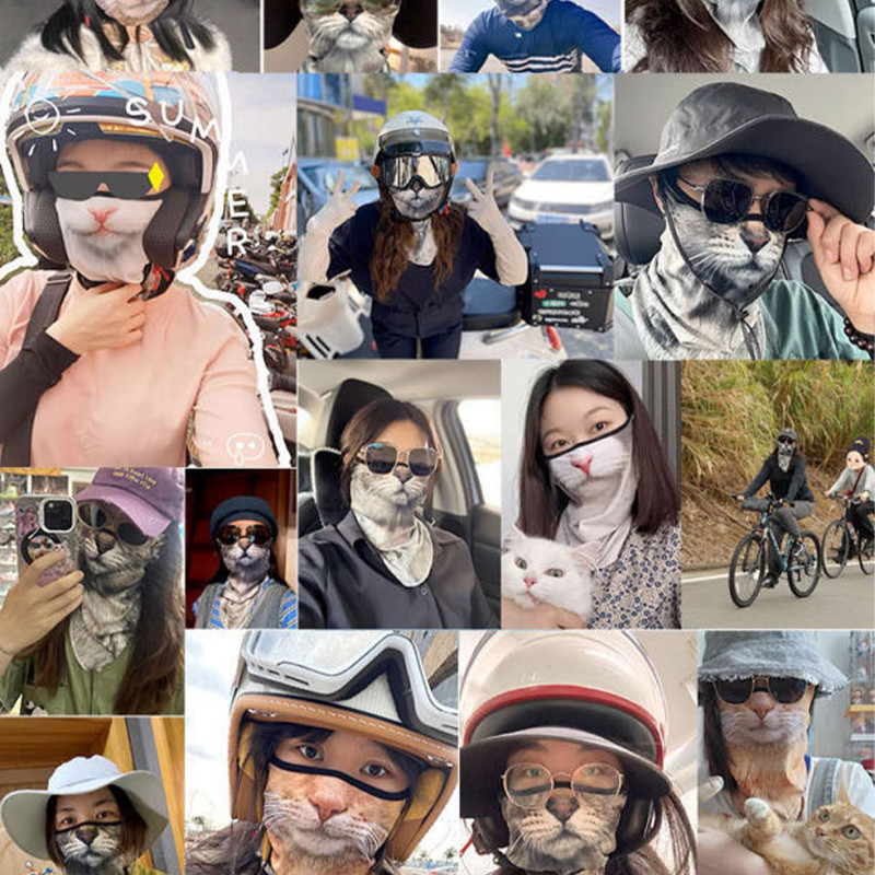 Mặt nạ in hình động vật 3D Musion Balaclava